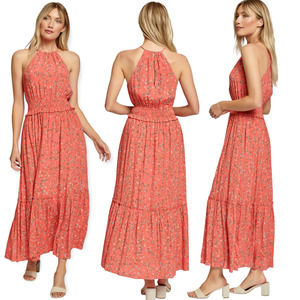 Lost + Wonder NEW Womens Size Large Everyday Adventure Floral Halter Maxi Dress